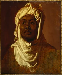 Um africano usando um turbante - um esboço