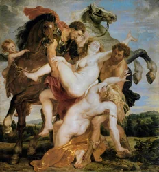 Rapto das filhas de Leucipos por Castor e Pólux (óleo sobre tela)