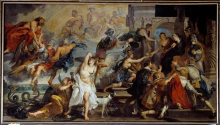 Apoteose de Henrique IV (1553-1610) e proclamação da regência de Maria de Medicis (1573-1642) em 1610. Pintura de Pierre Paul (Pierre-Paul) Rubens (ou Peter Paul ou Petrus Paulus) (1577-1640), escola flamenga