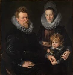 Retrato do ourives de Bruxelas Robert Staes, da sua mulher Anna e do seu filho Albert