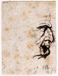 Galba, de dez desenhos de oito dos primeiros doze Césares, depois das medalhas de Giovanni da Cavino (caneta e tinta sobre papel)