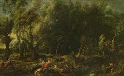 Paisagem com a Caça do Javali Calydoniano, antes