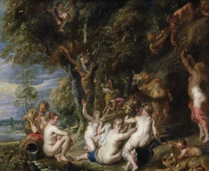 Ninfas e sátiros, c. 1615