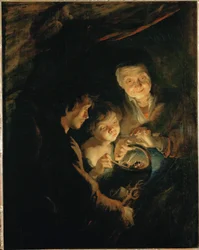 Mulher idosa com um braseiro, c.1618-20 (pintura sobre madeira de carvalho)