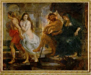 Orfeu e Euridice com Plutão e Proserpina (pintura sobre tela)