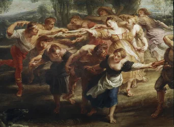 Dança camponesa, detalhe(óleo sobre tela