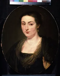 Retrato de Isabella Brant (1591-1626). Pintura de Peter Paul (Peter-Paul) Rubens (ou Peter Paul ou Petrus Paulus) (1577-1640). Óleo sobre madeira, 60 x 49 cm, ca. 1615-1620, arte flamenga, estilo barroco. Museu de Belas Artes Pouc