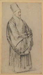 Retrato de Nicolas Trigault em traje chinês