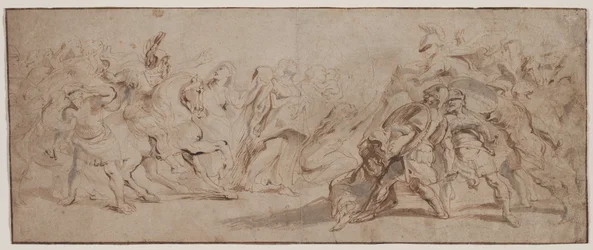 Reconciliação dos romanos e dos sabinos, c. 163235.