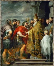 Santo Ambrósio e o imperador Teodósio, c.1615 (pintura sobre tela)