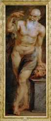 Silen, ou um fauno, pintado para a Torre de La Parada (pintura sobre tela)