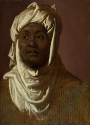Estudo para Balthazar, c.1609-11 (óleo sobre papel colocado em painel)