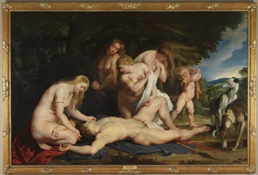 A morte de Adónis (com Vénus, Cupido e as três Graças)
