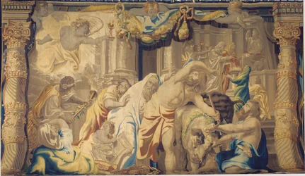 A Eucaristia vence os sacrifícios pagãos, Bruxelas, segunda metade do século XVII