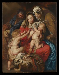 A Sagrada Família com Santa Isabel, São João e uma pomba