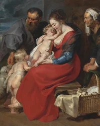 A Sagrada Família com os Santos Elizabeth e João Batista, c.1615