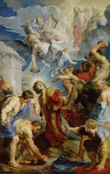 O apedrejamento de Santo Estêvão, do Tríptico de Santo Estêvão