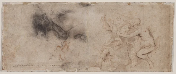 Vênus Desarmando Marte, Estudo de Cortinas (verso)