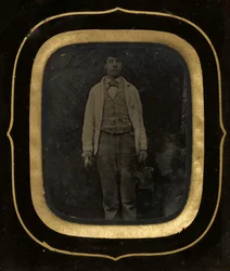 Homem com balde e pincel, final dos anos 1850-60.