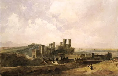 Castelo de Caernarvon (aguarela sobre papel)