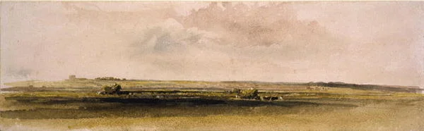 Fenação em Lidcolnshire Wolds (aguarela sobre papel)