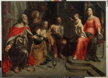 "Les pecheurs devant la Vierge et l