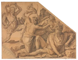 Aphrodite schützt Paris gegen Menelaos