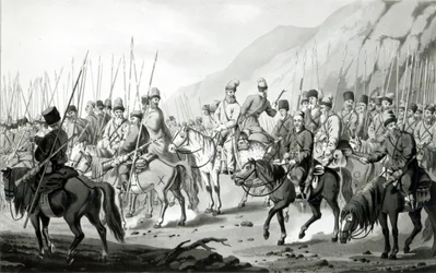 Tribos Diferentes dos Cossacos Russos na Ordem de Marcha, 1813