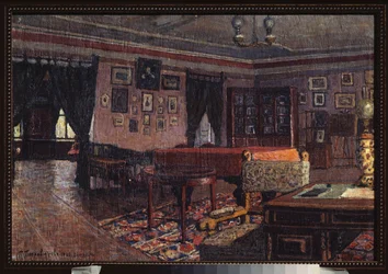 O salão na casa de Peter Ilyich Tchaikovsky