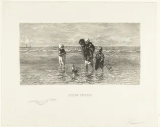 Crianças do mar
Crianças a brincar (título sobre o objecto)