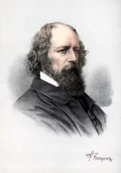 Alfred Tennyson, 1º Barão Tennyson, poeta inglês, c1890.