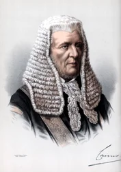 Hugh NcCalmont Cairns, 1º Earl Cairns, Lorde Chanceler da Grã-Bretanha, c1890.