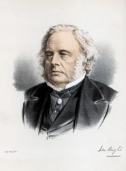 John Bright, estadista radical e liberal britânico, c1890.