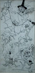 Pesadelos (tinta sobre papel)