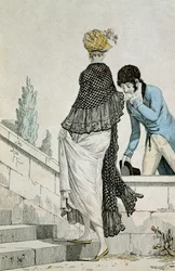 Cena Galant, de Louis-Philibert Debucourt (1755-1832), gravura. França