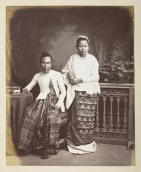 Retrato de um homem e mulher birmaneses, Fotógrafo: Klier, Colecção Philip Adolphe Gladstone
