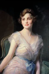 Detalhe do Retrato da Menina Leicester-Warren
