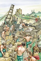 Construindo a Muralha de Adriano, início do século II c1985-c2000