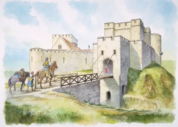 Castelo de Helmsley, North Yorkshire, século 13 c1990-2010
