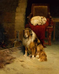 Companheiros da Lareira (óleo sobre tela)