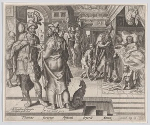 Jonadab Aconselhando Amnon, de A História de Tamar e Amnon, placa 1, 1559., 1559.