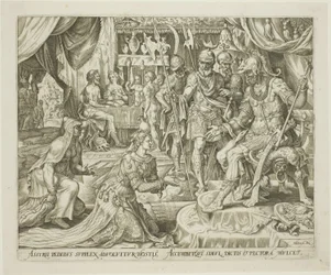 Judith Apresentado a Holofernes, placa cinco de A História de Judith e Holofernes