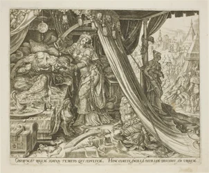 Judith Slaying Holofernes, placa seis de The Story of Judith and Holofernes