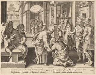 Cornélio adorando a São Pedro