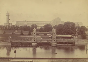 Progresso do Palácio de Cristal em Sydenham, 1854.