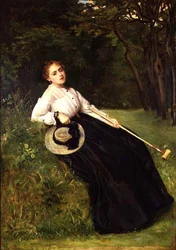 A descansar à sombra depois de uma partida de croquet