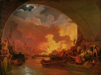 O Grande Incêndio de Londres, c.1797 (óleo sobre tela)