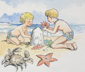 By the Sea, ilustração de "The Water Babies" de Charles Kingsley