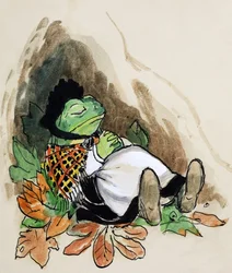 Sapo de Toad Hall (guache sobre papel)