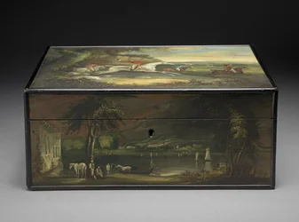 Caixa de correio antiga convertida em um Humidor, c.1840